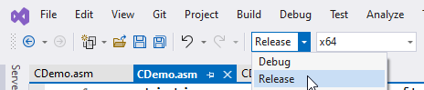 Changing from debug mode to release mode in Visual Studio