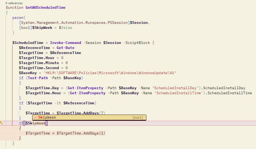 Screenshot of the previous Visual Studio Code session with additional manually typed code and Github Copilot suggested code.